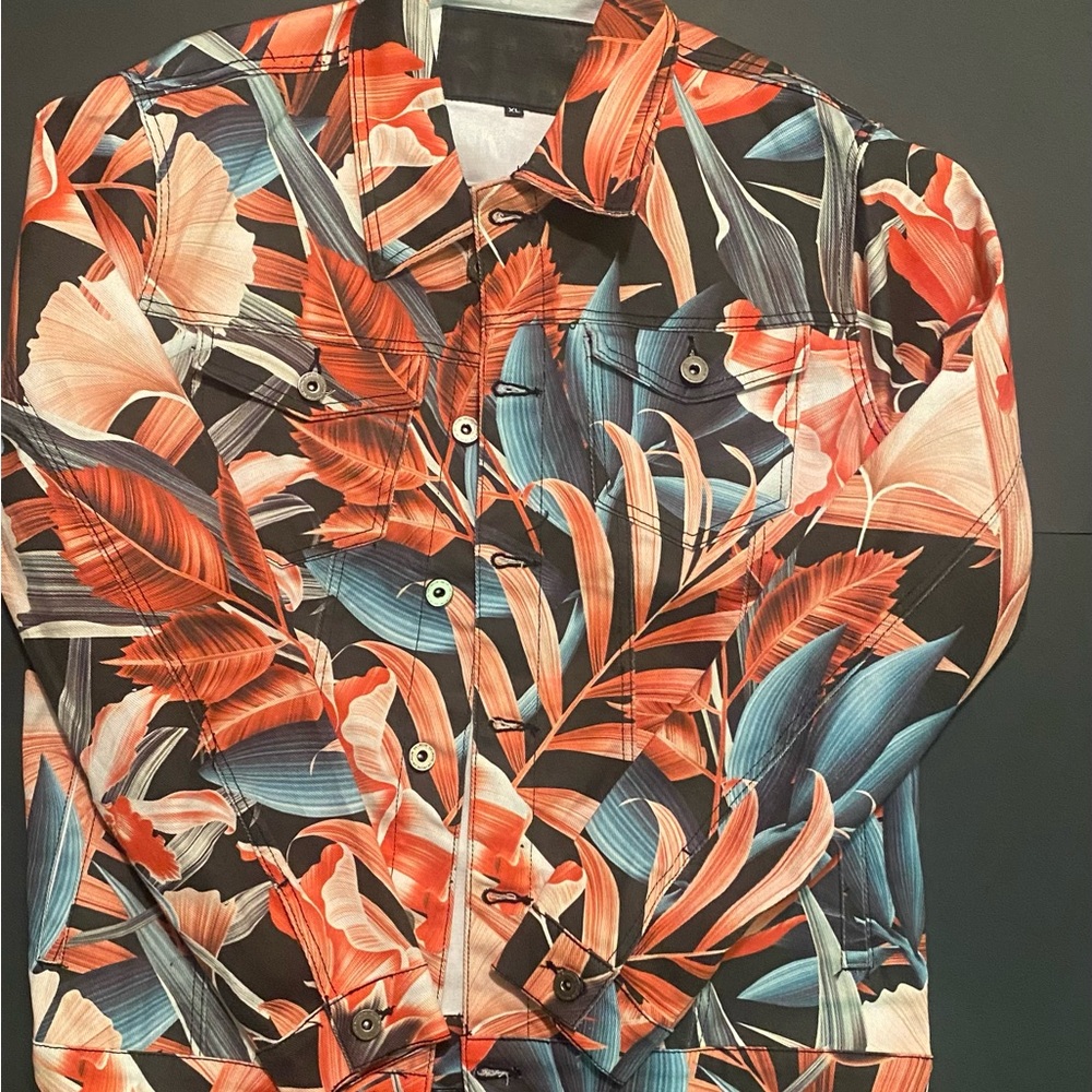 FLORAL TRUCKER JACKET